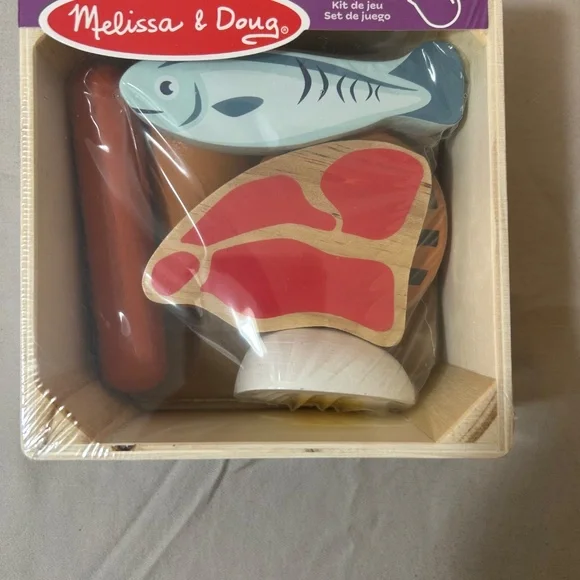 NEW | Melissa and Doug Real Wood Toy Food Play Set of 2 - Picture 3 of 4